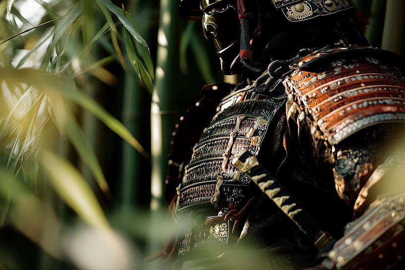 Samurai in the bamboo forest - Traditional by Poster Art Shop