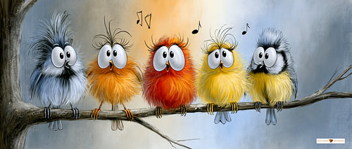 Grappige Vogeltjes van Gelissen Artworks