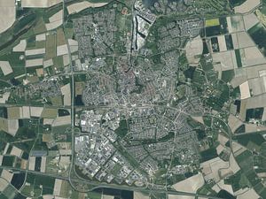 Luchtfoto van Goes van Maps Are Art
