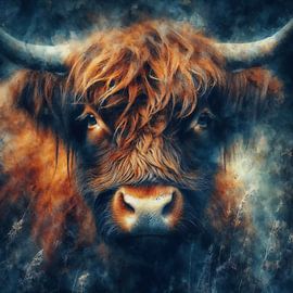 Whispers of the Wild; Highland Cow by Transmutation Art