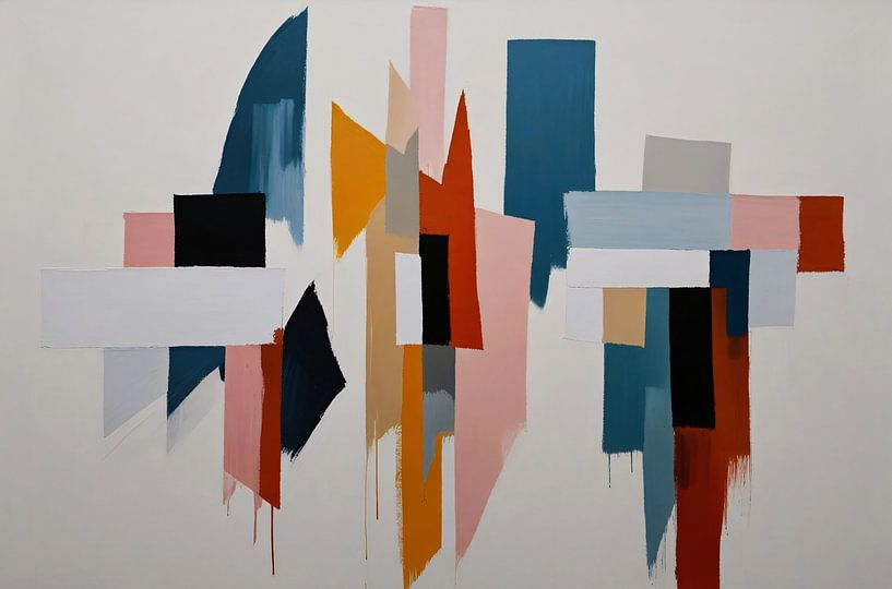 Abstract composition in primary colours by Art & Soul Creations