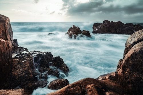 The rock in the surf
