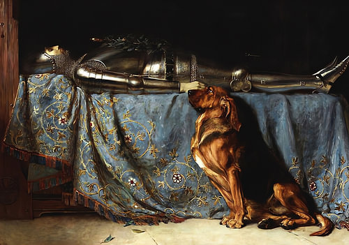 Der Hund unter dem Festmahl