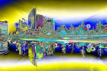 skyline Den Haag digital art