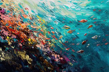 Malerei Fisch Meer von Kunst Kriebels