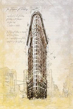 Immeuble en fer plat, New York sur Theodor Decker