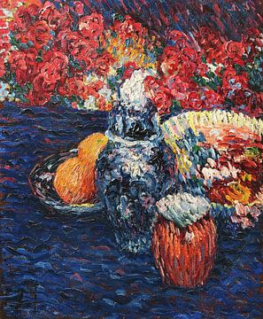 Alexej von Jawlensky,Stilleven met bloemen en fruit
