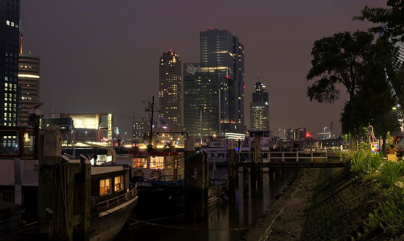 Koningshaven, Rotterdam bij nacht van Vincent van Kooten