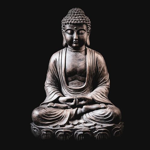 Mediterende Boeddha als spirituele wanddecoratie.