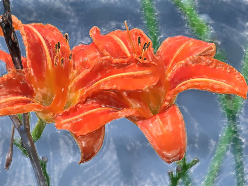 Lilienmalerei van Edgar Schermaul