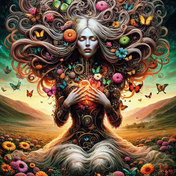 Natur, Mensch und KI, kompatibel oder ? von Betty Maria Digital Art