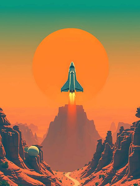 Rocket to the Moon by Bovi Okta