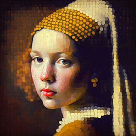 Abstract girl with the pearl