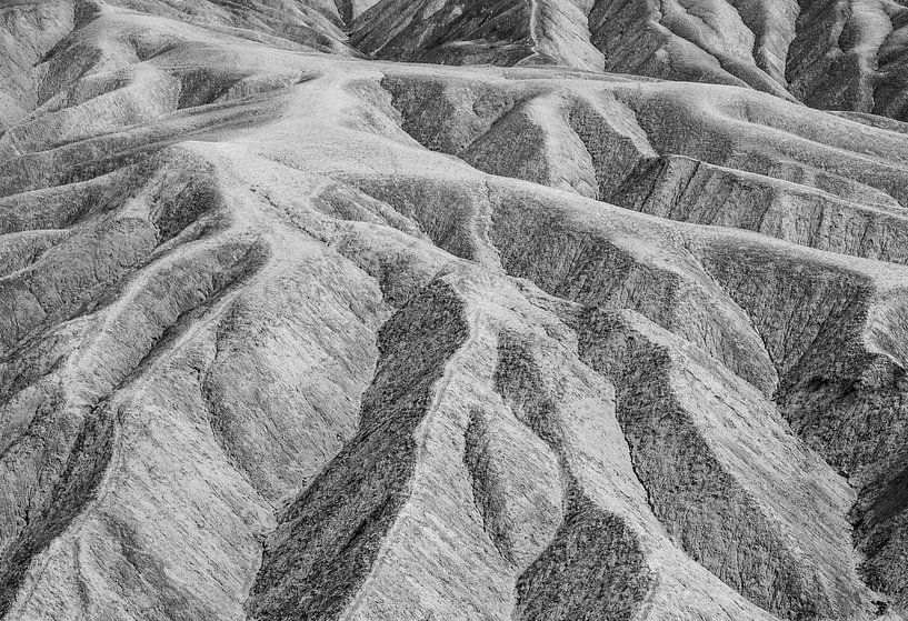 Death Valley: Zabriskie Point in zwart-wit par Dirk Jan Kralt