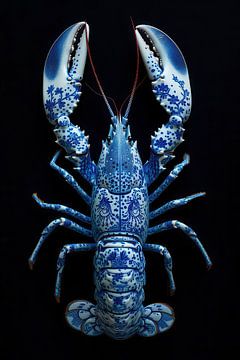 Delfts blauwe lobster van Richards Fine Art