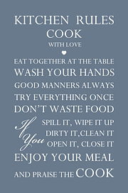 Kitchen Rules – Kitchen Rules in Mist Blue by Sandra Hazes