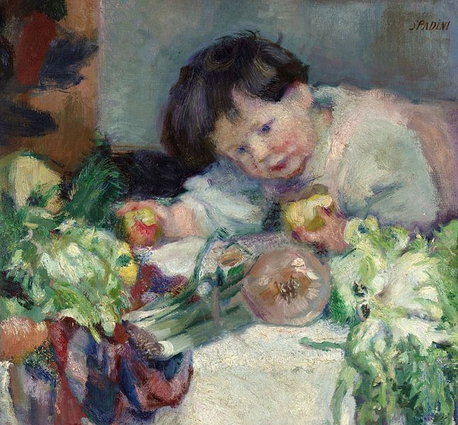 Armando Spadini,Jongen met groen van finemasterpiece