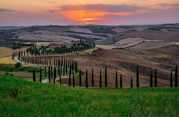 Zonsondergang in Toscane