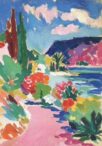 Mediterranean coast with the Pink Trail