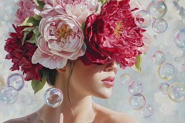 Chapeau fleuri sur Studio des Fleurs