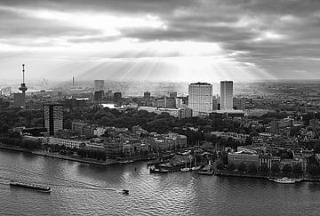 Panorama de Rotterdam - Photographie noir et blanc sur Marja Suur