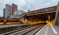 Treinstation Den Haag met spoor en hoogbouw van Rob IJsselstein thumbnail