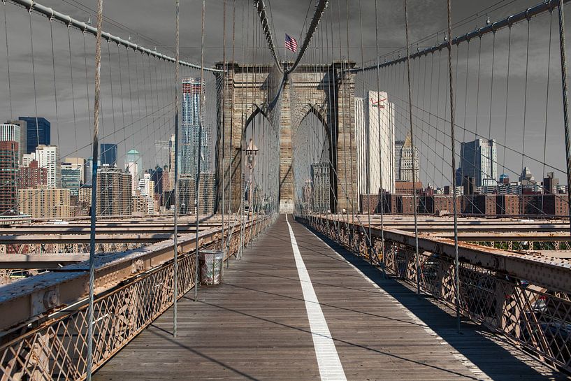 Le pont de Brooklyn à New York  par Wout Kok