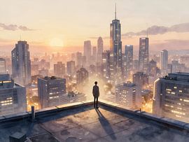 Zwischen Himmel und Skyline von Kristin M