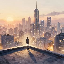 Between sky and skyline by Kristin M