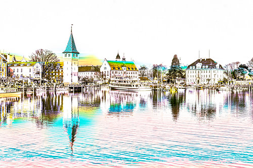 Port de Lindau, prise de vue « high-key » sur Dieter Walther