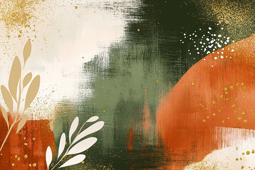 Motif abstrait aux couleurs chaudes par Imperial Art House