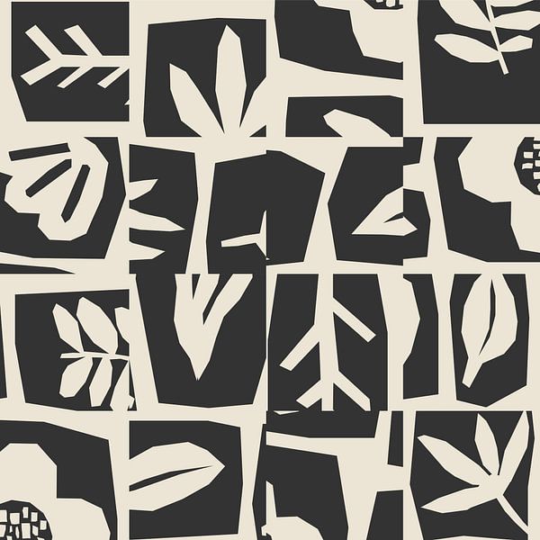Abstrakte, organische Formen. Boho-Stil. von Studio Allee