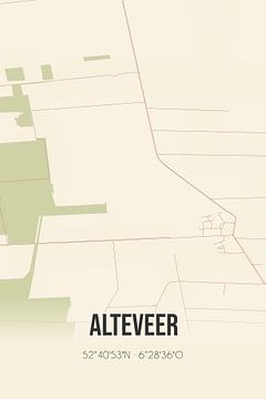 Vintage landkaart van Alteveer (Drenthe) van MijnStadsPoster