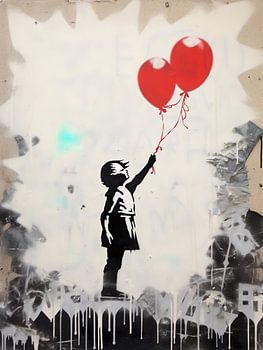 Banksy-Hommage Niemals aufgeben