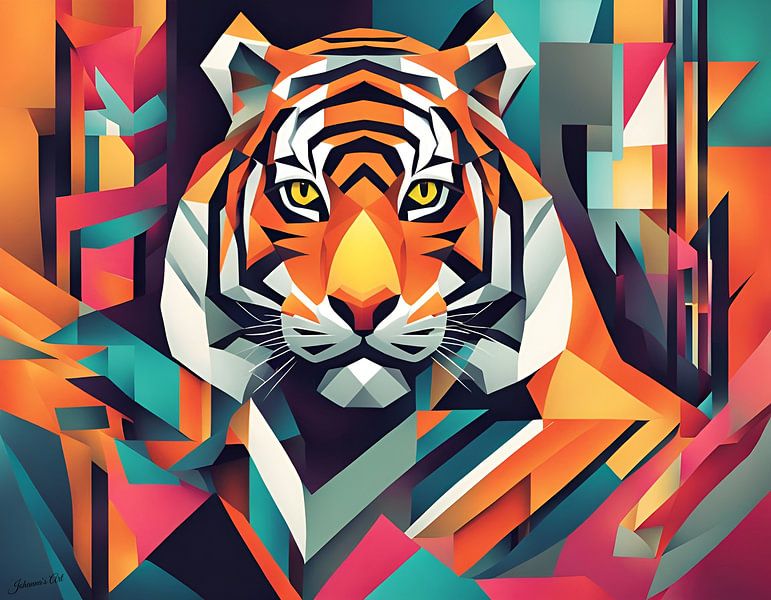 Abstract Art – Tiger 1 by Johannas Art Creations