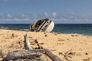 Schiffswrack auf Klein Curacao.