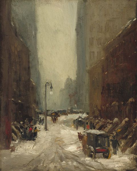 Schnee in New York von Robert Henri von Meesterlijke vondsten