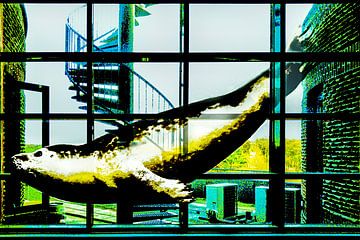 Swimming through the looking glass (popart zeehond) van Ruben van Gogh - smartphoneart