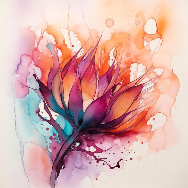 Aquarellblume von Virgil Quinn - Decorative Arts
