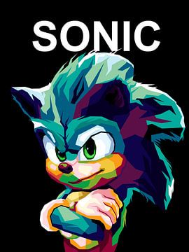 Erstaunlicher Sonic im Pop-Art-Plakattrend von miru arts