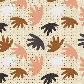 Psychedelic Terra Blossoms. 70s retro abstract organic geometry 5 by Dina Dankers