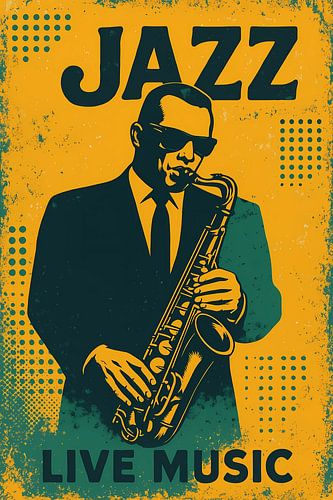 illustratie muziekposter, conceptueel, eigentijdse decoratieve stijl