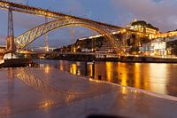 Porto - Ponte Luís I  (Portugal) in de avond