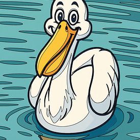 Der dümpelnde Pelikan von Jose Lok