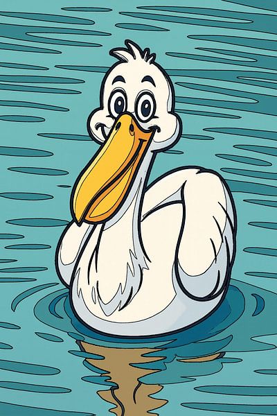 Der dümpelnde Pelikan von Jose Lok