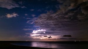 Onweer boven het IJsselmeer