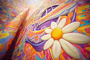 moderne japanse kunst bloemen van Egon Zitter