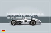 Mercedes Benz W196 op de Nürburgring, Duitsland van Theodor Decker thumbnail