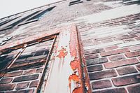 Vieilles portes et briques brutes