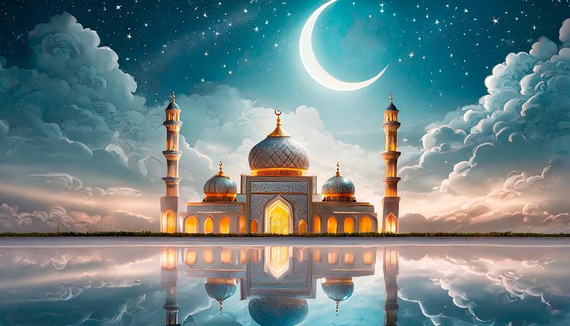 Mosque with reflection by Mustafa Kurnaz